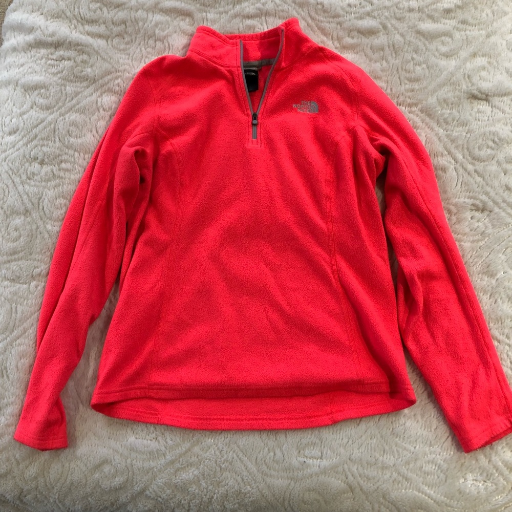 Neon Pink with grey accents Half Zip North Face